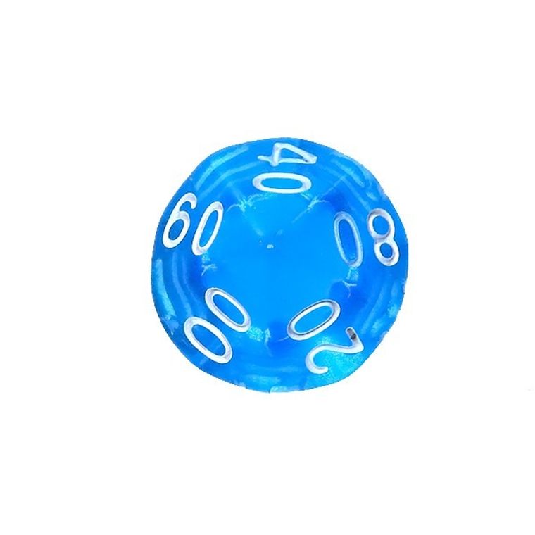 Rebel, komplet kości mini, kryształowe, niebieskie