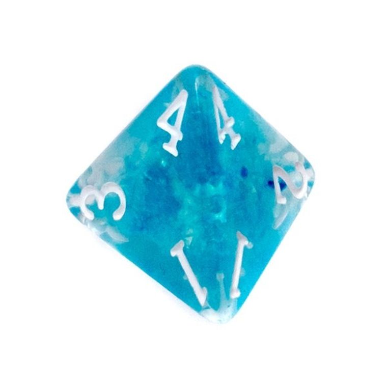 Rebel, komplet kości RPG, gęsty rdzeń, morskie białe cyfry