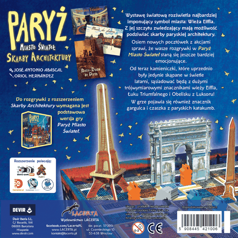 Rebel, Paryż: Miasto świateł - Skarby architektury, dodatek, gra familijna