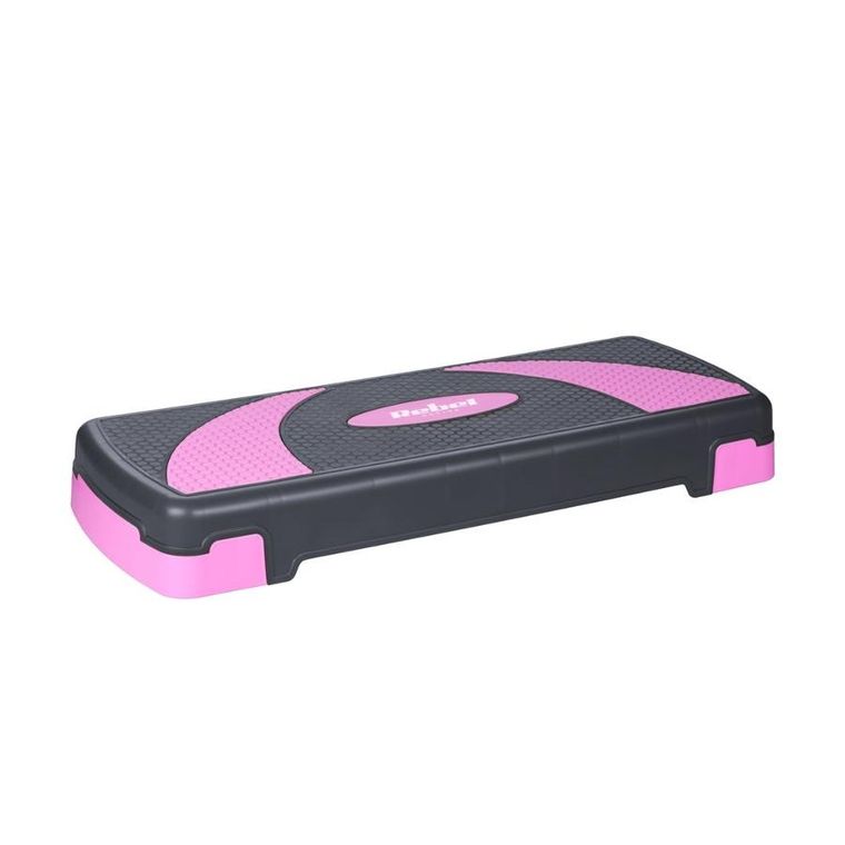 Rebel, step do aerobiku i ćwiczeń fitness, 3 stopnie, szaro-fioletowy, 78 cm, RBA-3225-PU