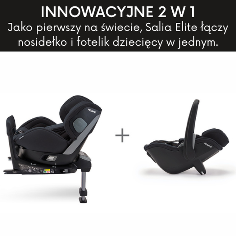 Recaro, Salia Elite, I-Size, fotelik samochodowy, 0-18 kg, Select Night Black