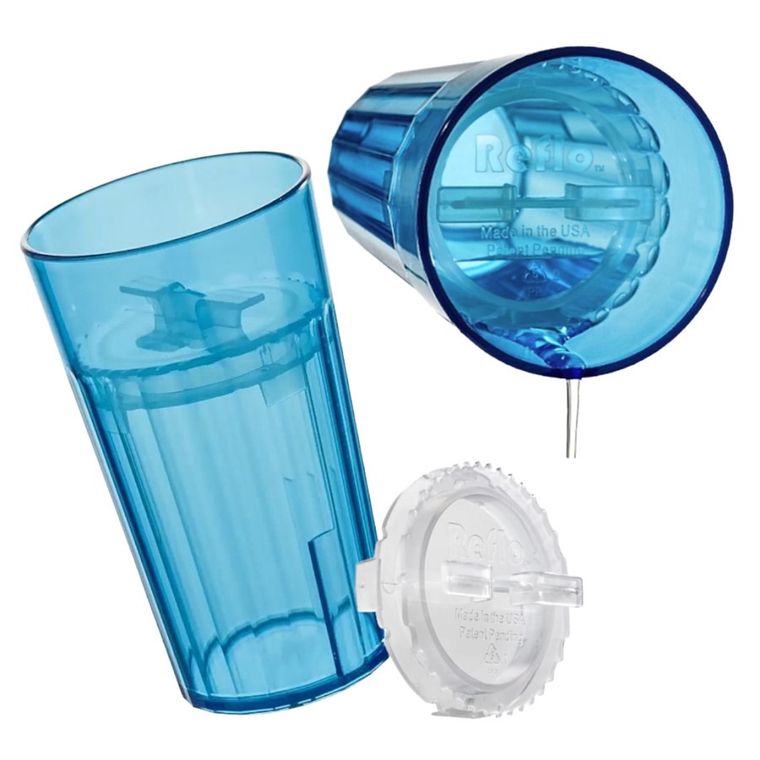 Reflo, kubek do nauki picia, niebieski, 280 ml