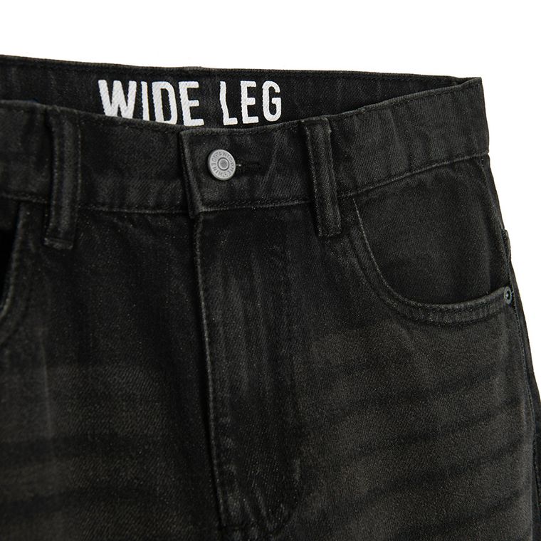 Regulowane jeansy wide leg z kieszeniami Cool Club