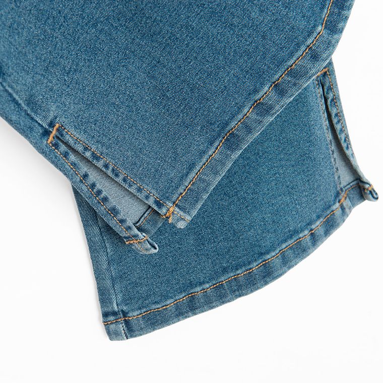 Regulowane spodnie jeansowe flare z przetarciami Cool Club