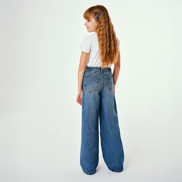 Regulowane spodnie jeansowe wide leg Cool Club