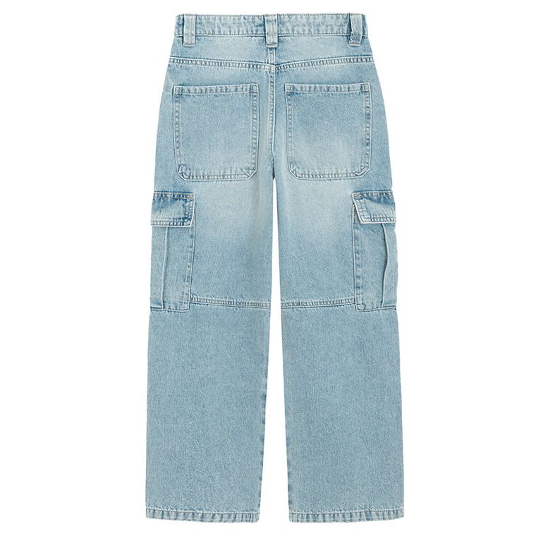 Regulowane spodnie jeansowe wide leg Cool Club