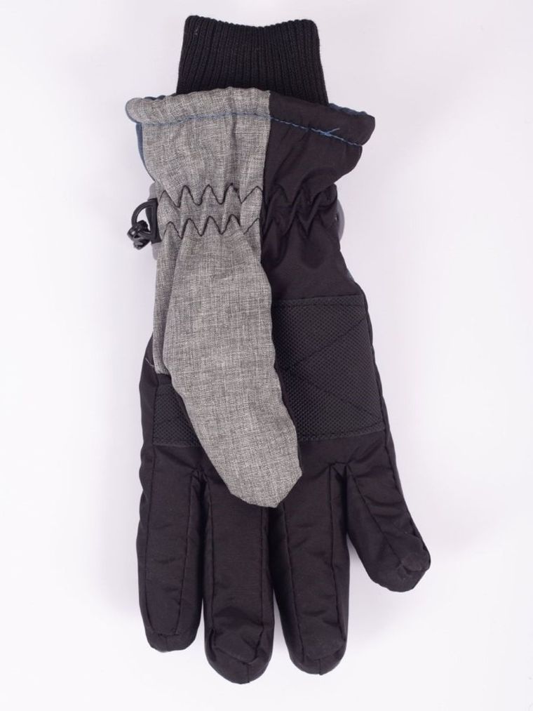 Rękawiczki narciarskie chłopięce, niebieskie, Yoclub