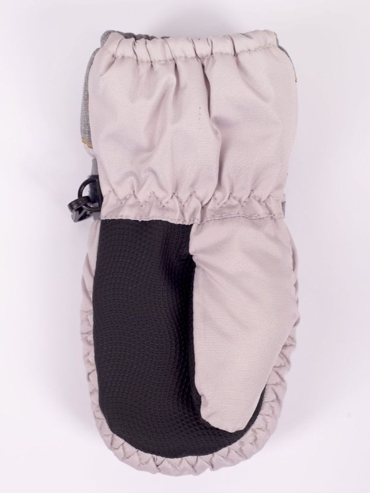 Rękawiczki narciarskie chłopięce, szare, Yoclub