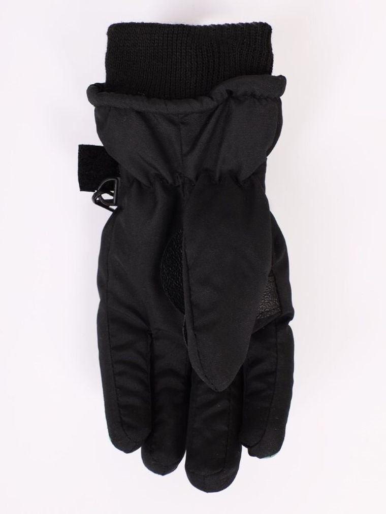 Rękawiczki narciarskie chłopięce, zielone, Yoclub