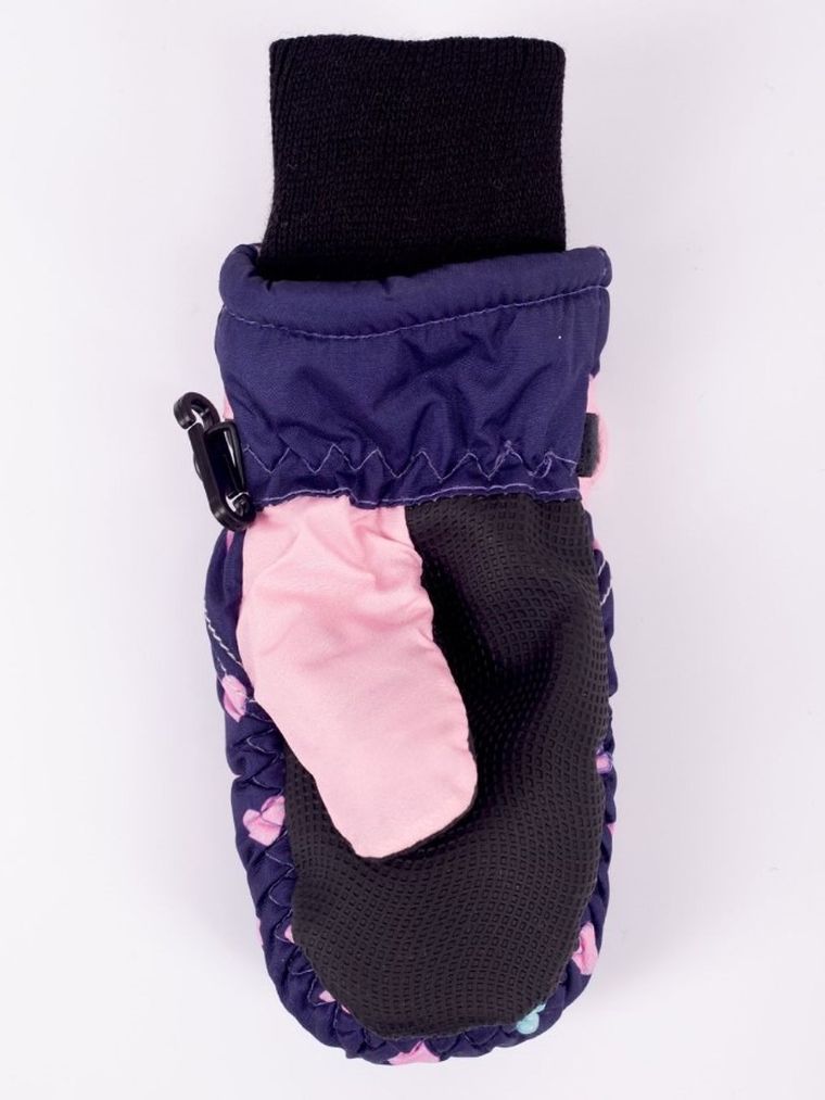 Rękawiczki narciarskie dziewczęce, granatowe, Yoclub