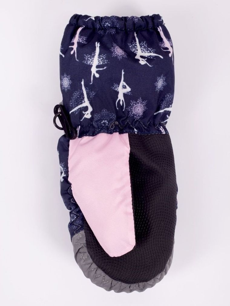 Rękawiczki narciarskie dziewczęce, granatowe, Yoclub
