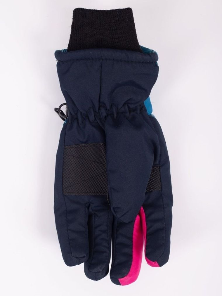 Rękawiczki narciarskie dziewczęce, niebieskie, Yoclub
