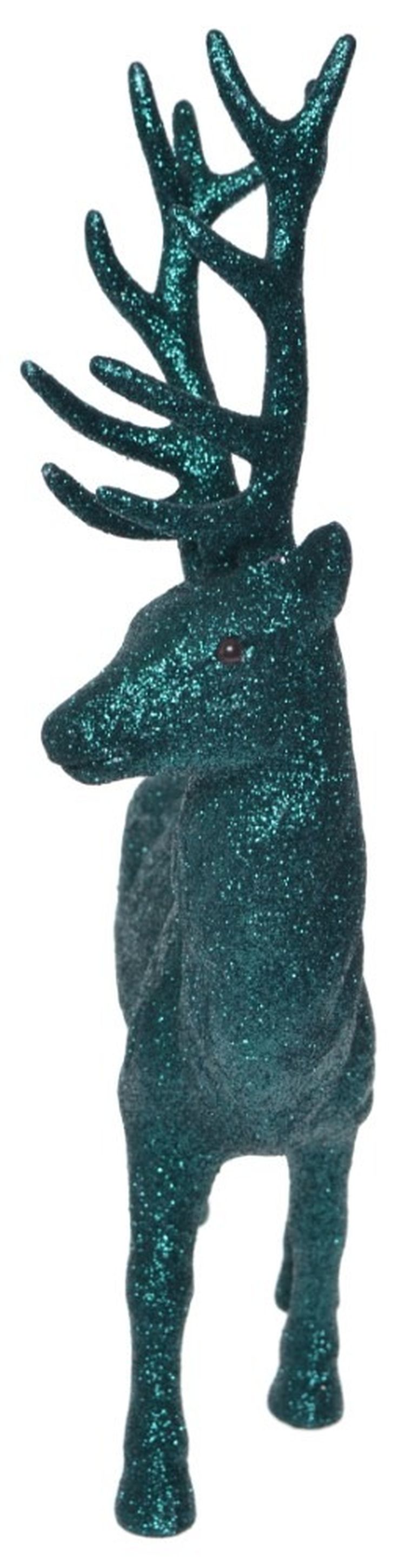 Renifer zielony, brokatowy, 29-7-40 cm