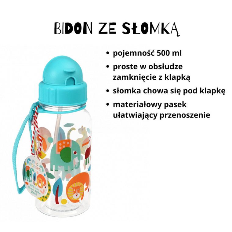 Rex London, Dzikie zwierzęta, lunchbox i bidon, zestaw