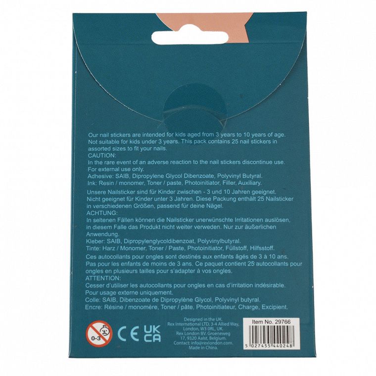 Rex London, Wróżki, naklejki na paznokcie