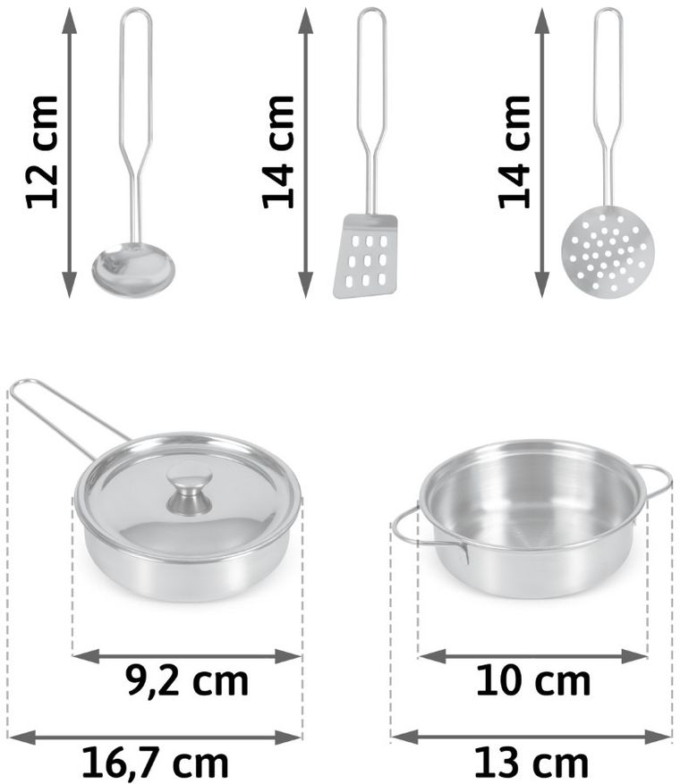Ricokids, akcesoria kuchenne, zestaw garnków do zabawy