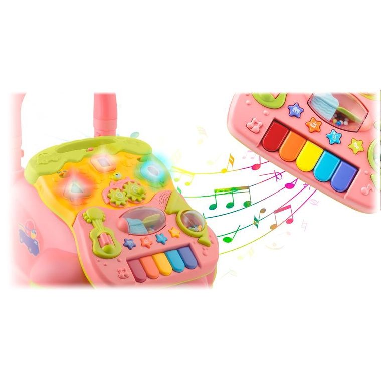 Ricokids, chodzik edukacyjny z muzyką 2w1, różowy