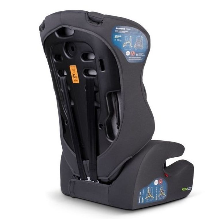 Ricokids, Elio, fotelik samochodowy, 9-36 kg, szary