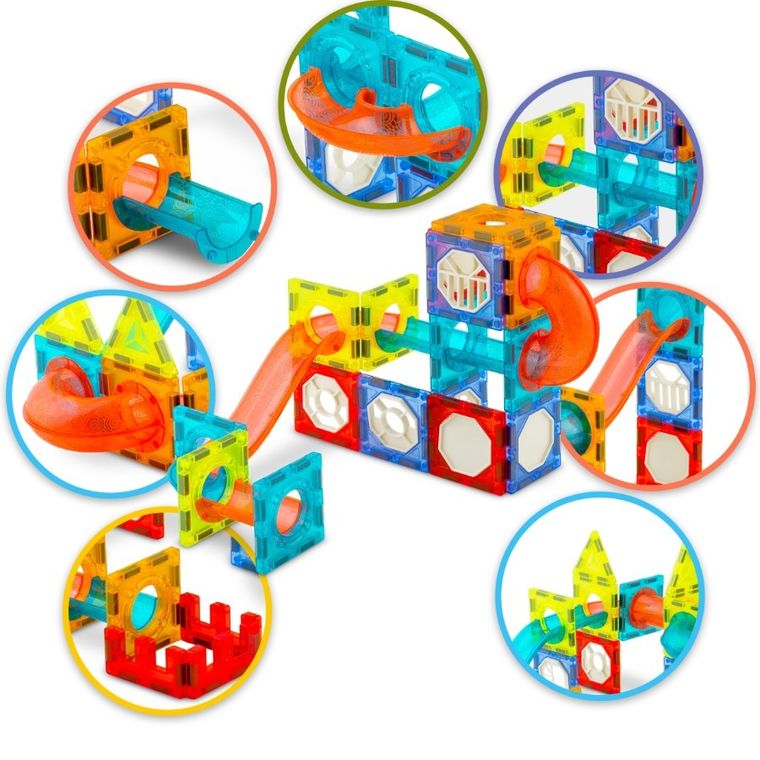 Ricokids, klocki magnetyczne z podświetleniem, 100 elementów