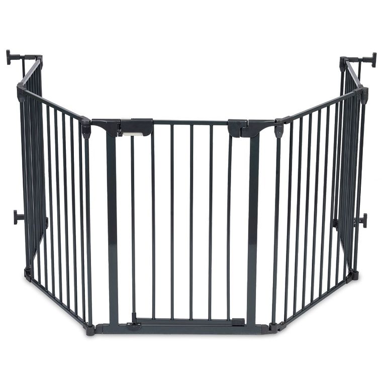 Ricokids, kojec dla dzieci, metalowy, 6-paneli, czarny