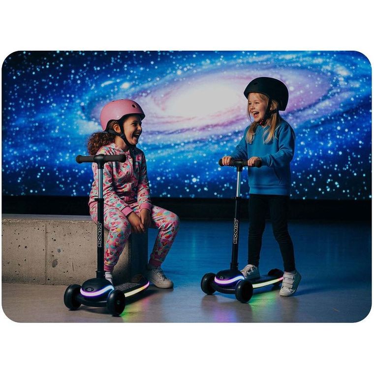 Ricokids, Leddi, hulajnoga 3-kołowa, balansowa, LED, czarna