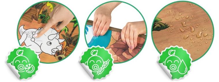 Ricokids, mata piankowa do kolorowania, 120-90-0,3 cm