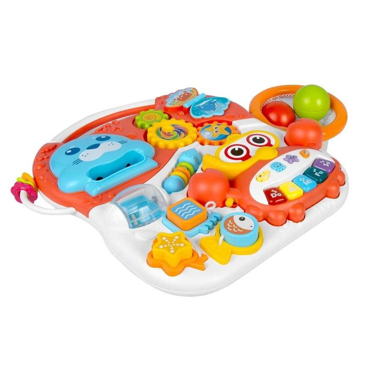Ricokids, pchacz, chodzik edukacyjny 2w1, RK-810, biało-czerwony