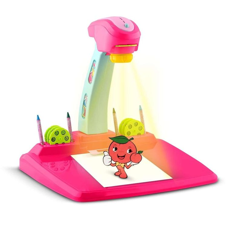 Ricokids, projektor do nauki rysowania, różowy