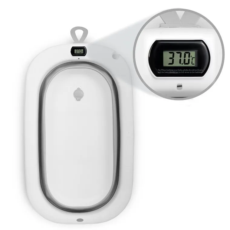 Ricokids, RK-287, wanienka składana ze stelażem, termometrem i wkładką, biało-szara