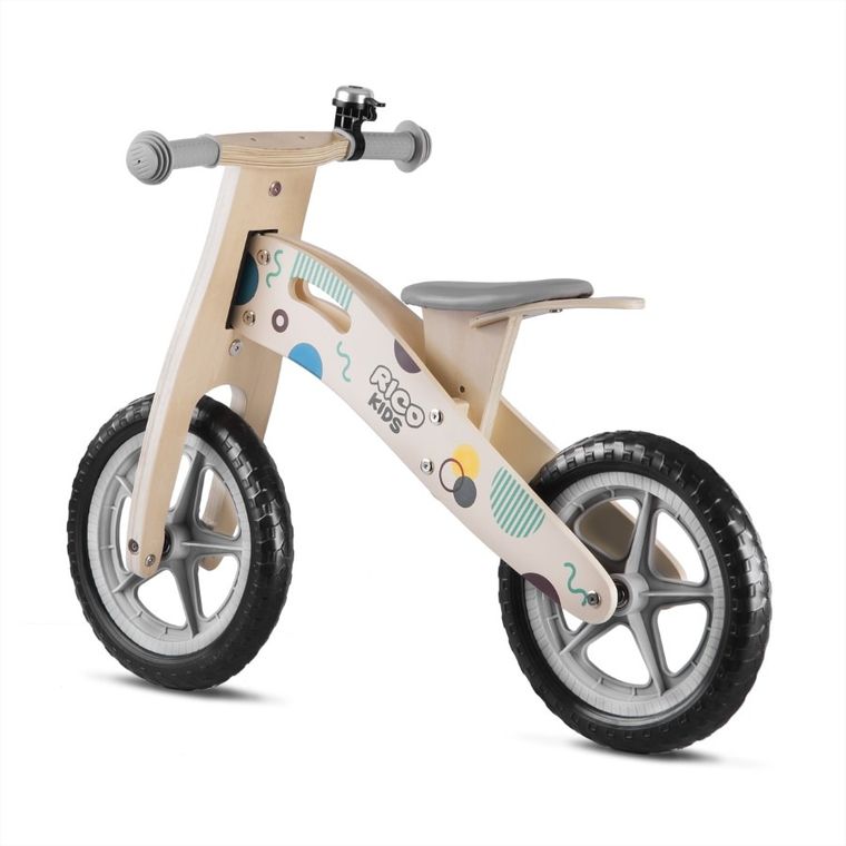 Ricokids, rowerek biegowy, 12 cali, drewniany