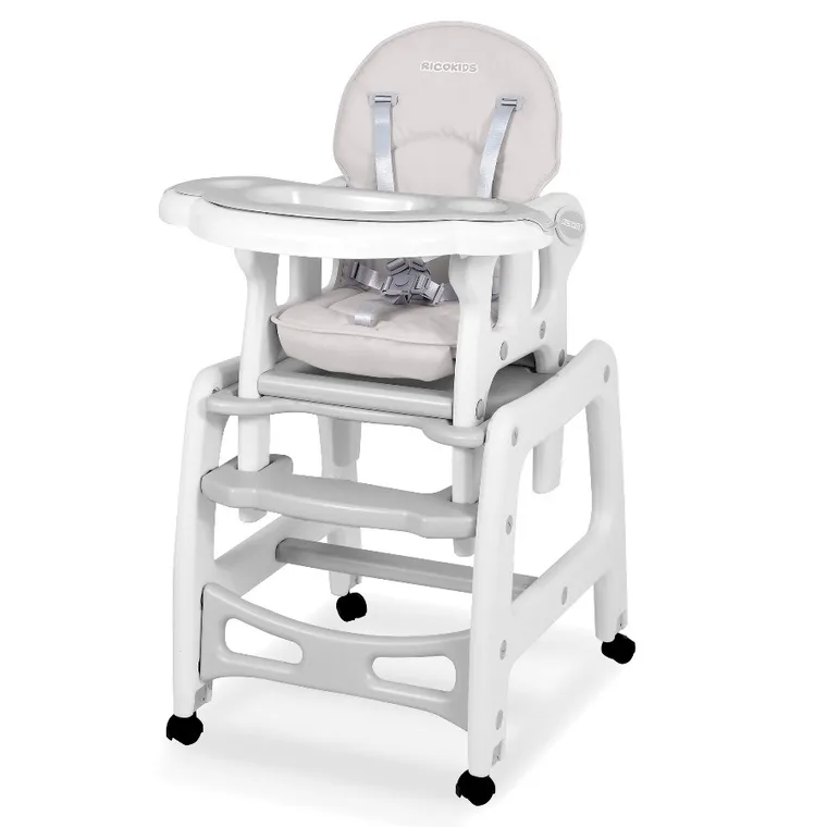 Ricokids, Sinco, krzesełko do karmienia, 5w1, szare