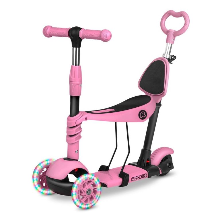 Ricokids, Todi, hulajnoga 3-kołowa, różowa