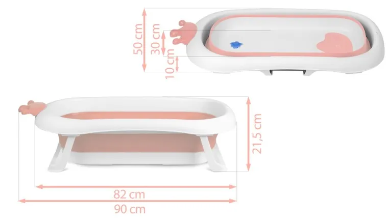 Ricokids, wanienka składana + poduszka, różowa