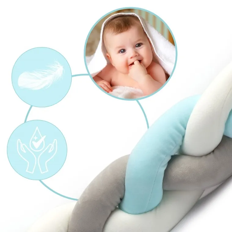 Ricokids, warkocz, ochraniacz do łóżeczka, niebieski, 2m