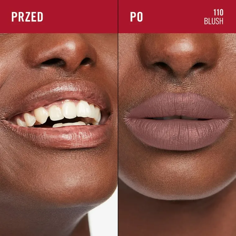 Rimmel, Lasting Mega Matte, długotrwała matowa pomadka w płynie do ust, nr 110, Blush, 7.4 ml