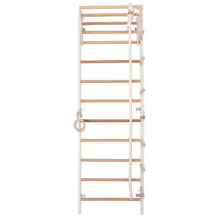 Rinagym, drewniana drabinka gimnastyczna, Kombi 2, biały