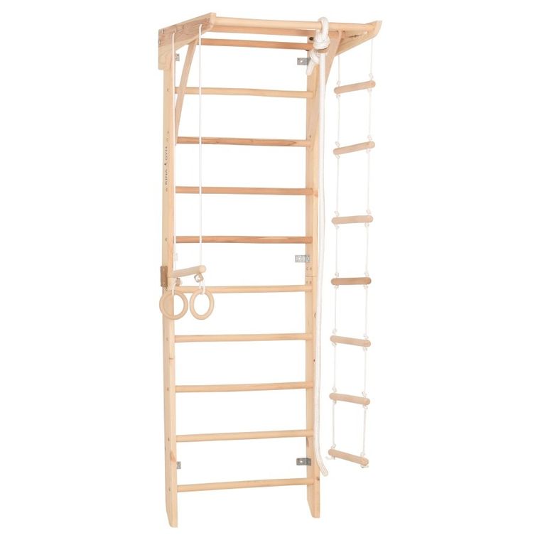 Rinagym, drewniana drabinka gimnastyczna, naturalny