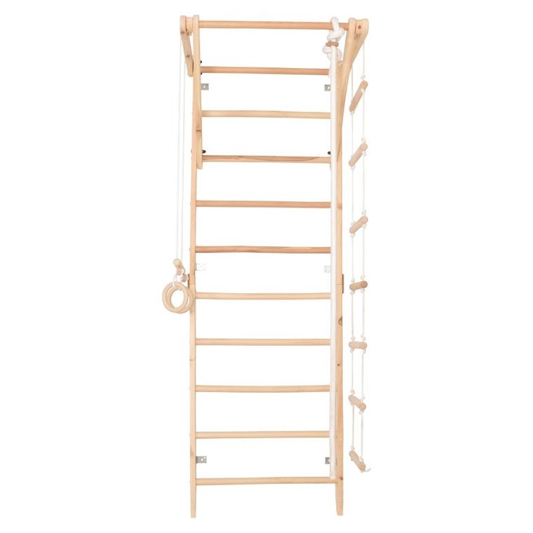 Rinagym, drewniana drabinka gimnastyczna, naturalny