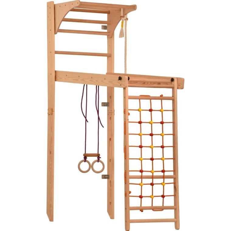 Rinagym, drewniana drabinka gimnastyczna, Transformer, naturalny