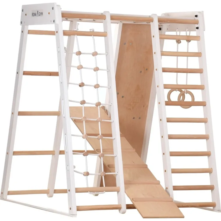 Rinagym, drewniana rama gimnastyczna, biały
