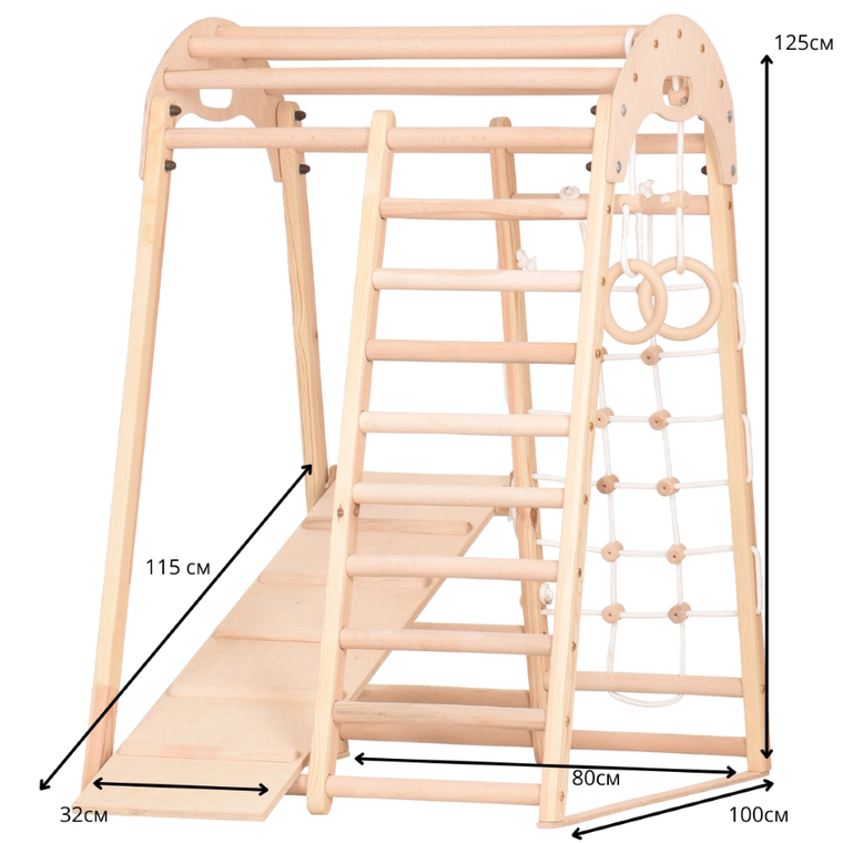 Rinagym, trójkąt gimnastyczny wspinaczkowy, naturalny