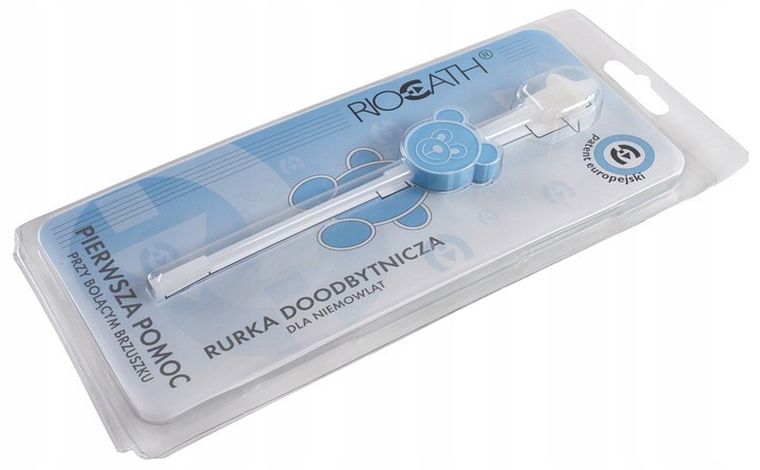 Riocath, kateter rektalny dla niemowląt na kolki, niebieski