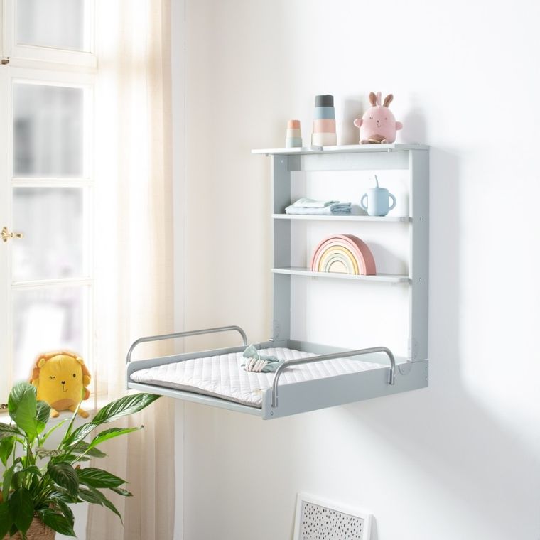 Roba, przewijak ścienny, szary