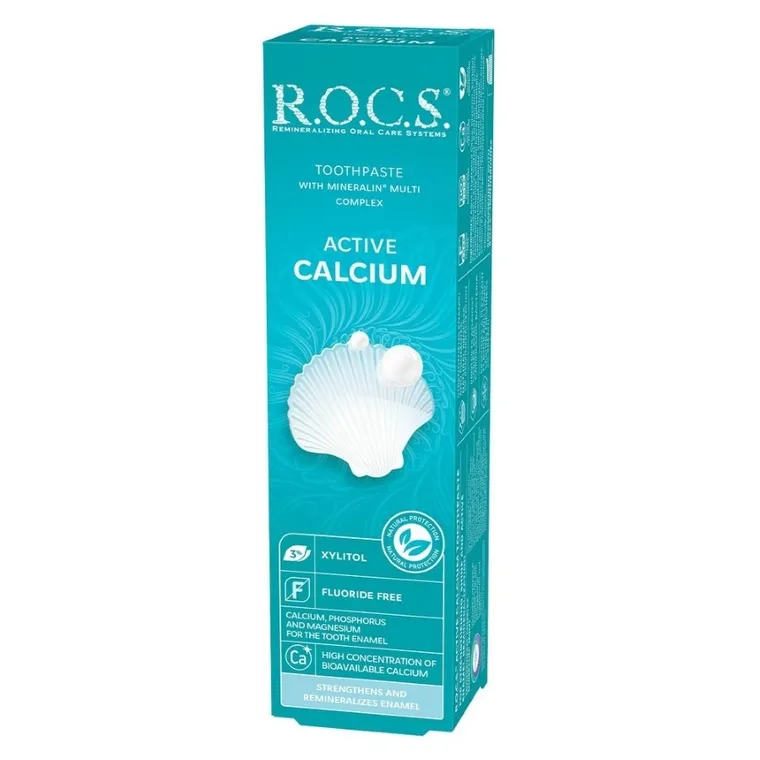 R.O.C.S. Active Calcium, remineralizująca pasta do zębów z wapniem, 75 ml