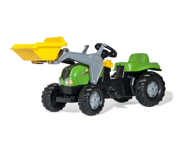 Rolly Kid, traktor z łyżką i przyczepą, zielony, 023134