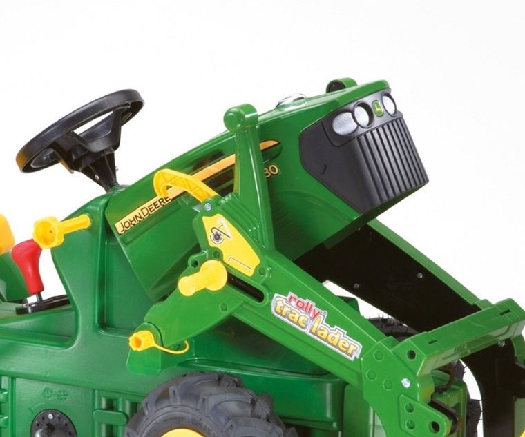 Rolly Toys, John Deere, traktor Rolly Farmtrac, z łyżką i pompowanymi kołami, 710126