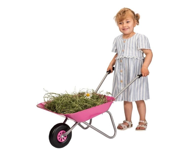 Rolly Toys, taczka metalowa, różowa, 274802