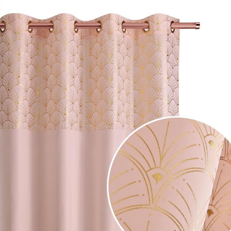 Room99, Belissa, zasłona na przelotkach, pudrowy róż, 140-250 cm
