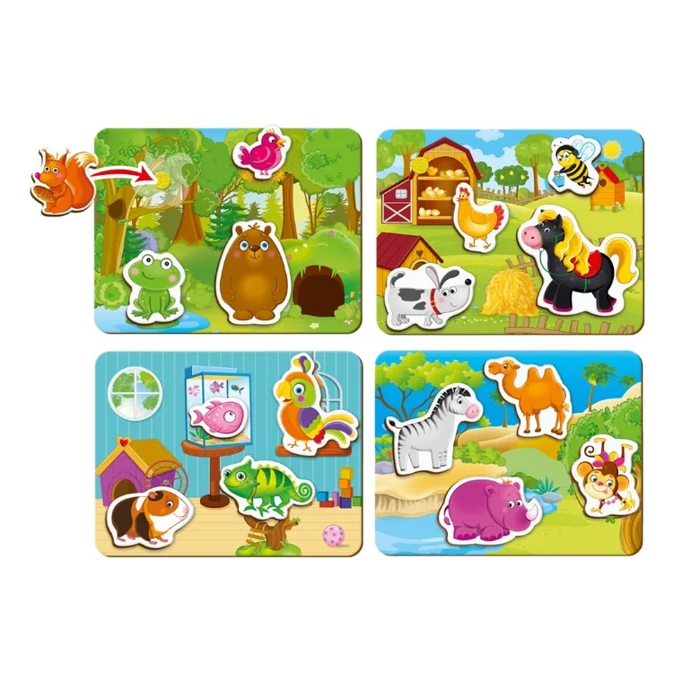 Roter Kafer, Kto gdzie mieszka? Gra z rzepami, edukacyjna gra dla najmłodszych