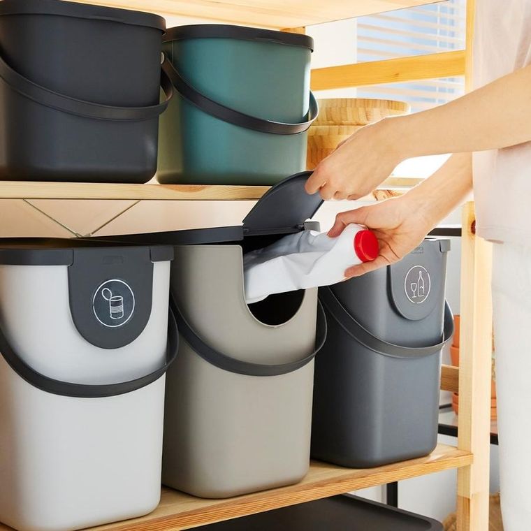 Rotho, Albula, pojemnik do segregacji odpadów, zielony, 25l